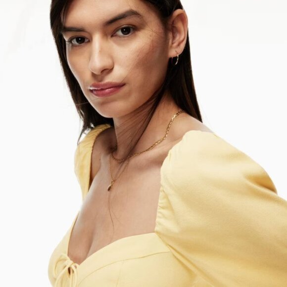 Wilfred Yellow Puff Sleeve Blouse - Picture 4 of 11